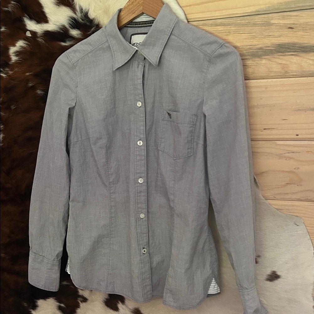 Esprit Light Gray Casual Button Down Shirt